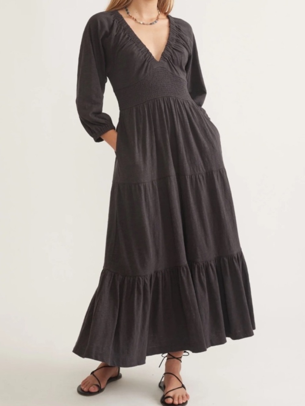 Marine Layer Florence Vintage Slub Maxi Dress NWT size small